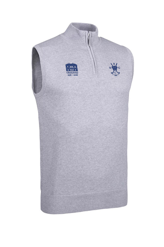 Alasdair Mens Quarter Zip Merino Wool Golf Slipover