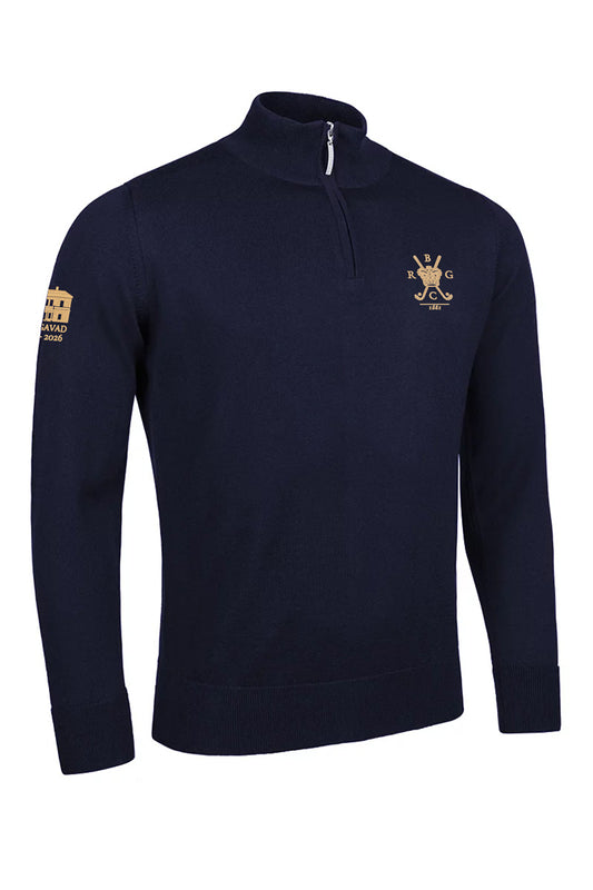 Jasper Mens Quarter Zip Lightweight Merino Wool Golf Sweater