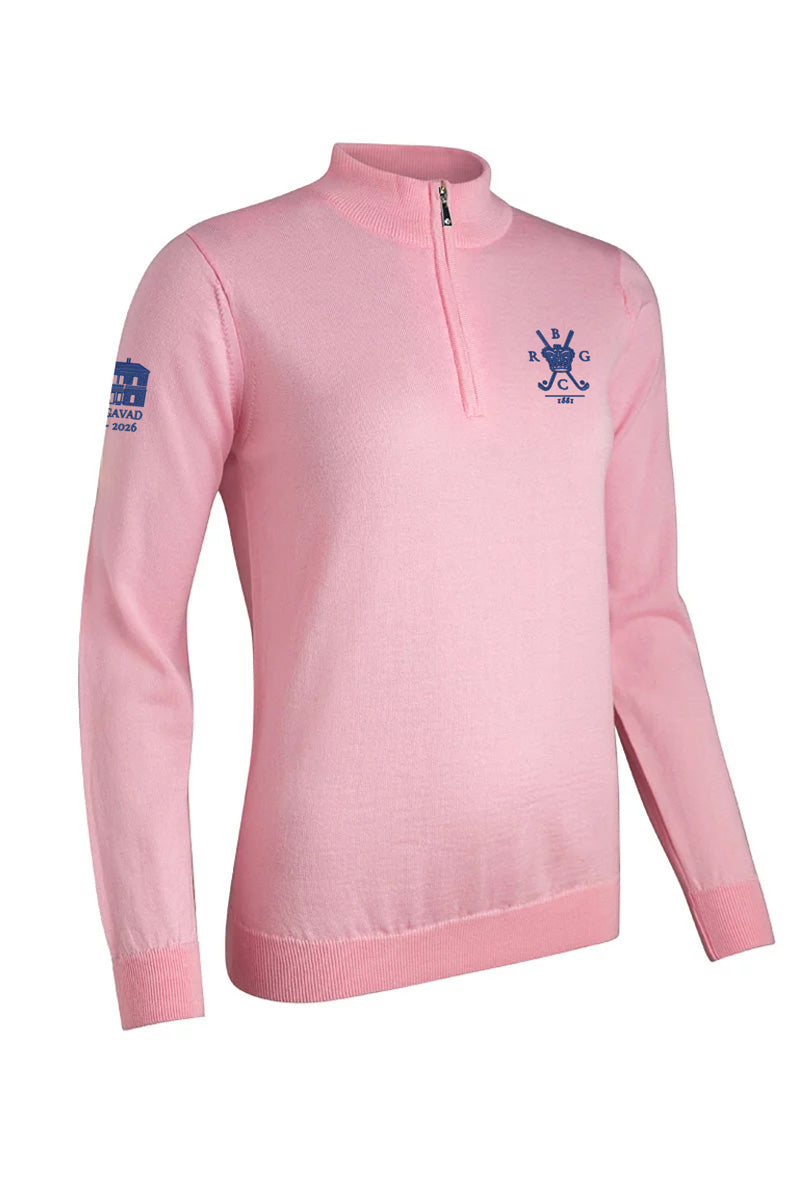 Amira Ladies Quarter Zip Merino Wool Lightweight Golf Sweater