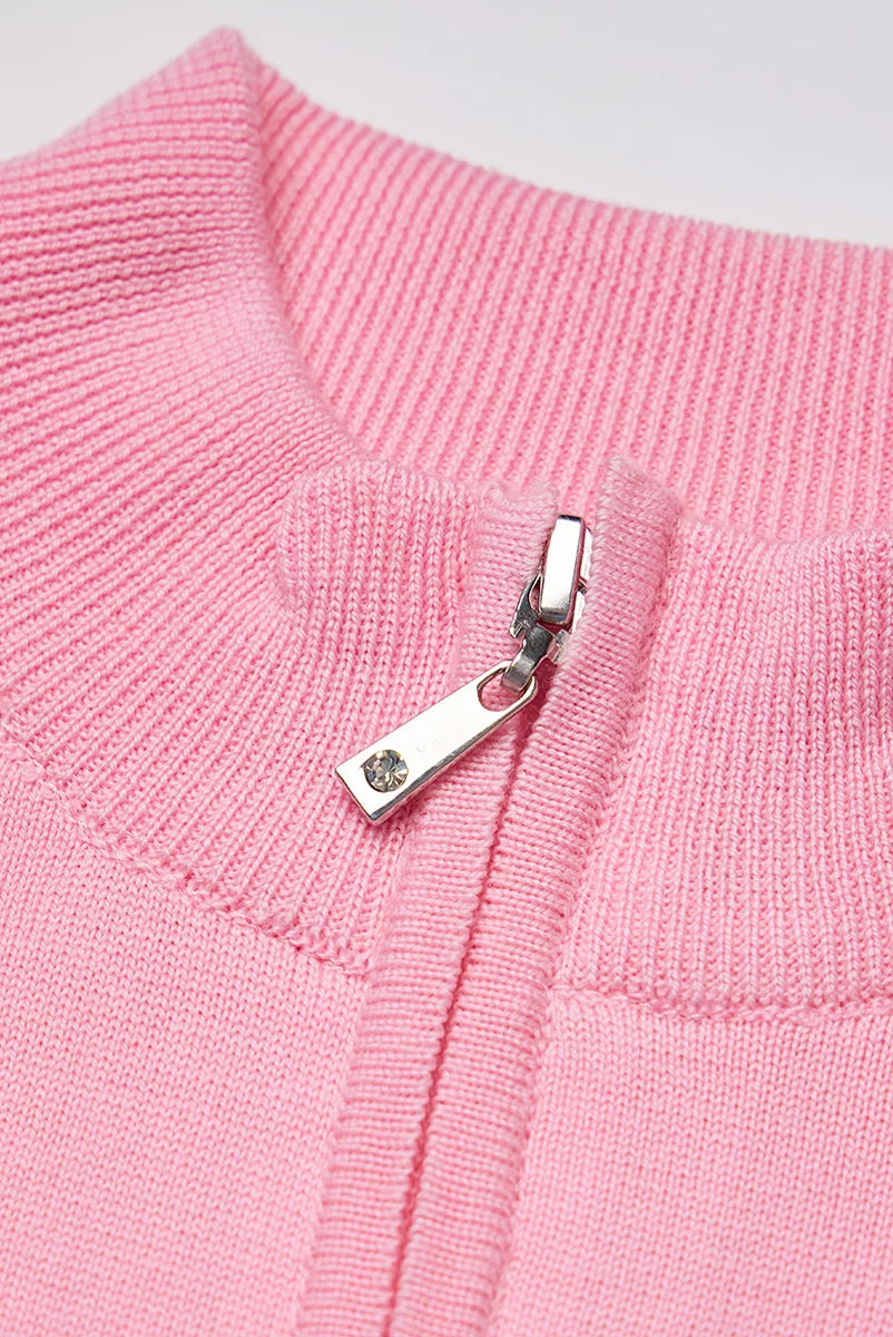 Amira Ladies Quarter Zip Merino Wool Lightweight Golf Sweater