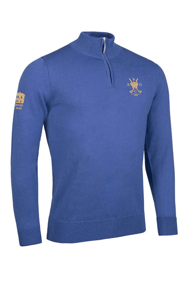 Jasper Mens Quarter Zip Lightweight Merino Wool Golf Sweater