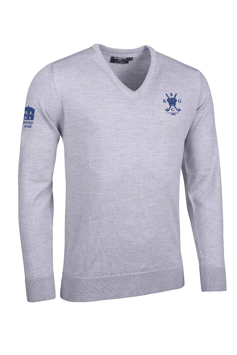 Jasper Mens V Neck Merino Wool Lightweight Golf Sweater