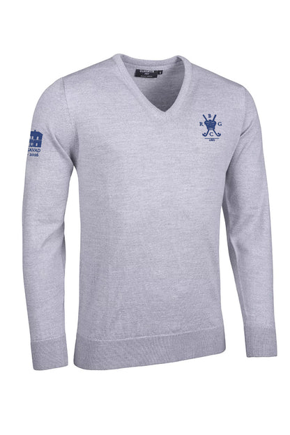 Jasper Mens V Neck Merino Wool Lightweight Golf Sweater