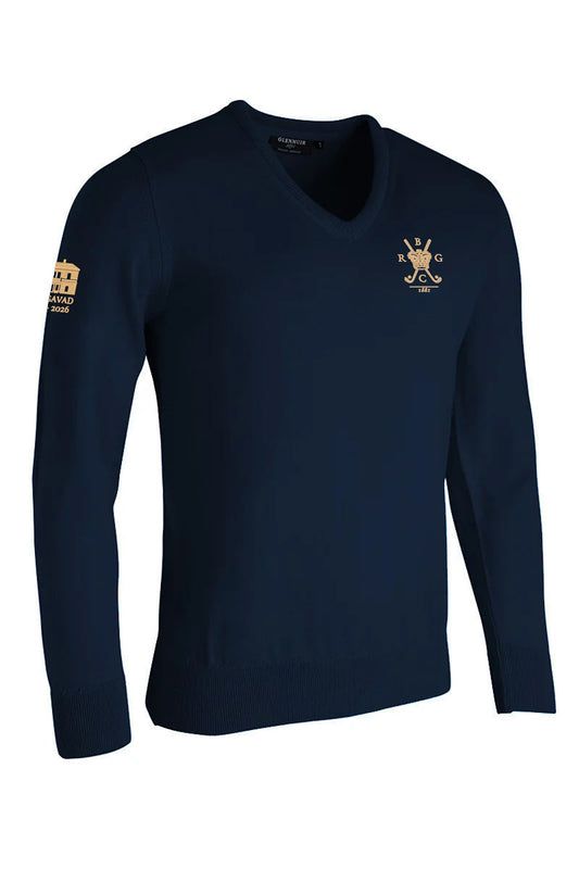 Jasper Mens V Neck Merino Wool Lightweight Golf Sweater