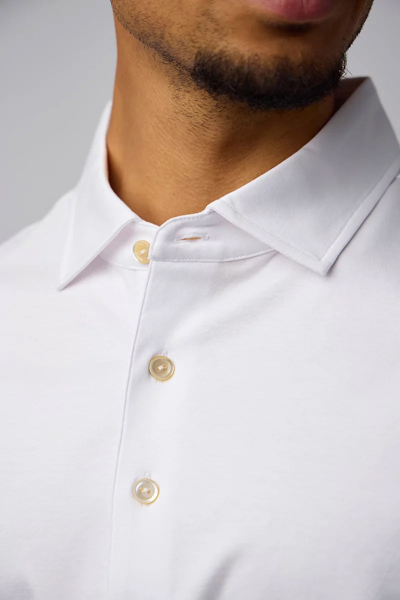 Tain Mens Plain Tailored Collar Mercerised Cotton Golf Shirt