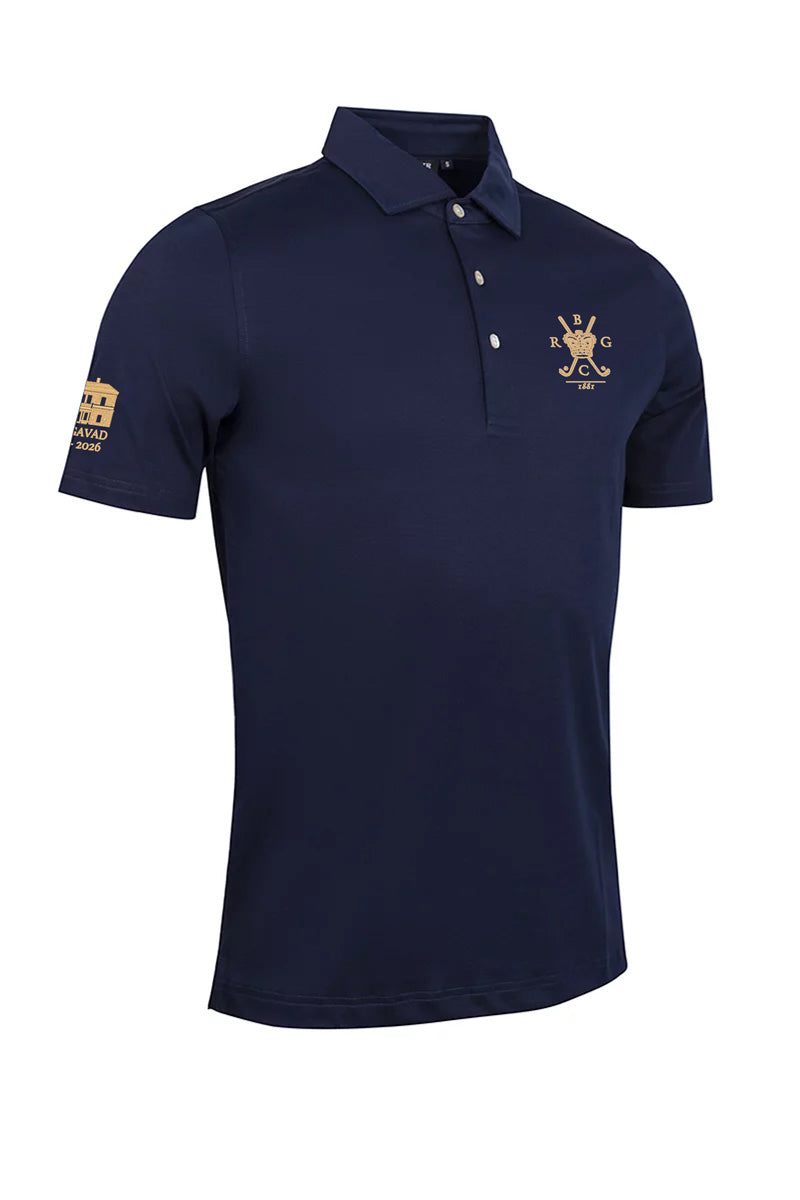 Tain Mens Plain Tailored Collar Mercerised Cotton Golf Shirt
