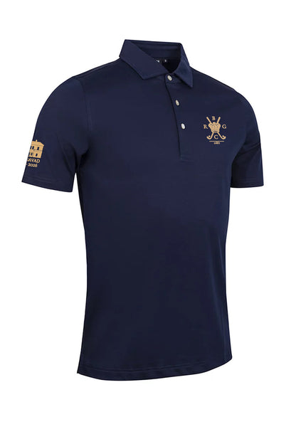 Tain Mens Plain Tailored Collar Mercerised Cotton Golf Shirt