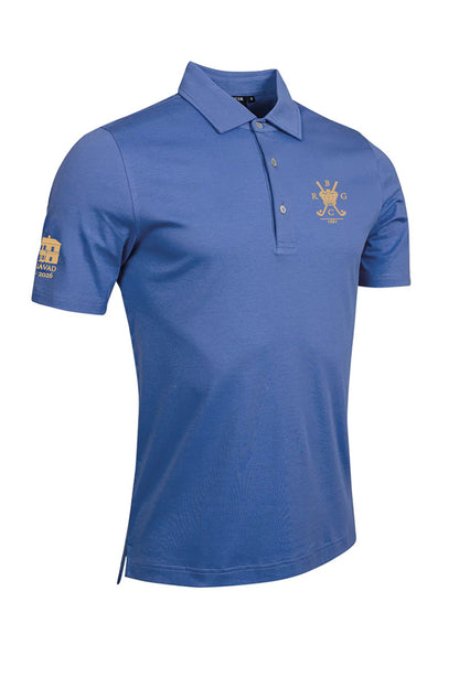 Tain Mens Plain Tailored Collar Mercerised Cotton Golf Shirt