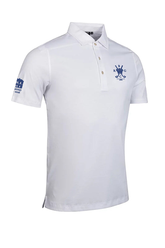 Tain Mens Plain Tailored Collar Mercerised Cotton Golf Shirt